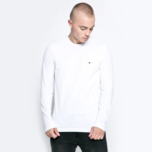 Tommy Hilfiger pánské bílé tričko s dlouhým rukávem - XL (112)